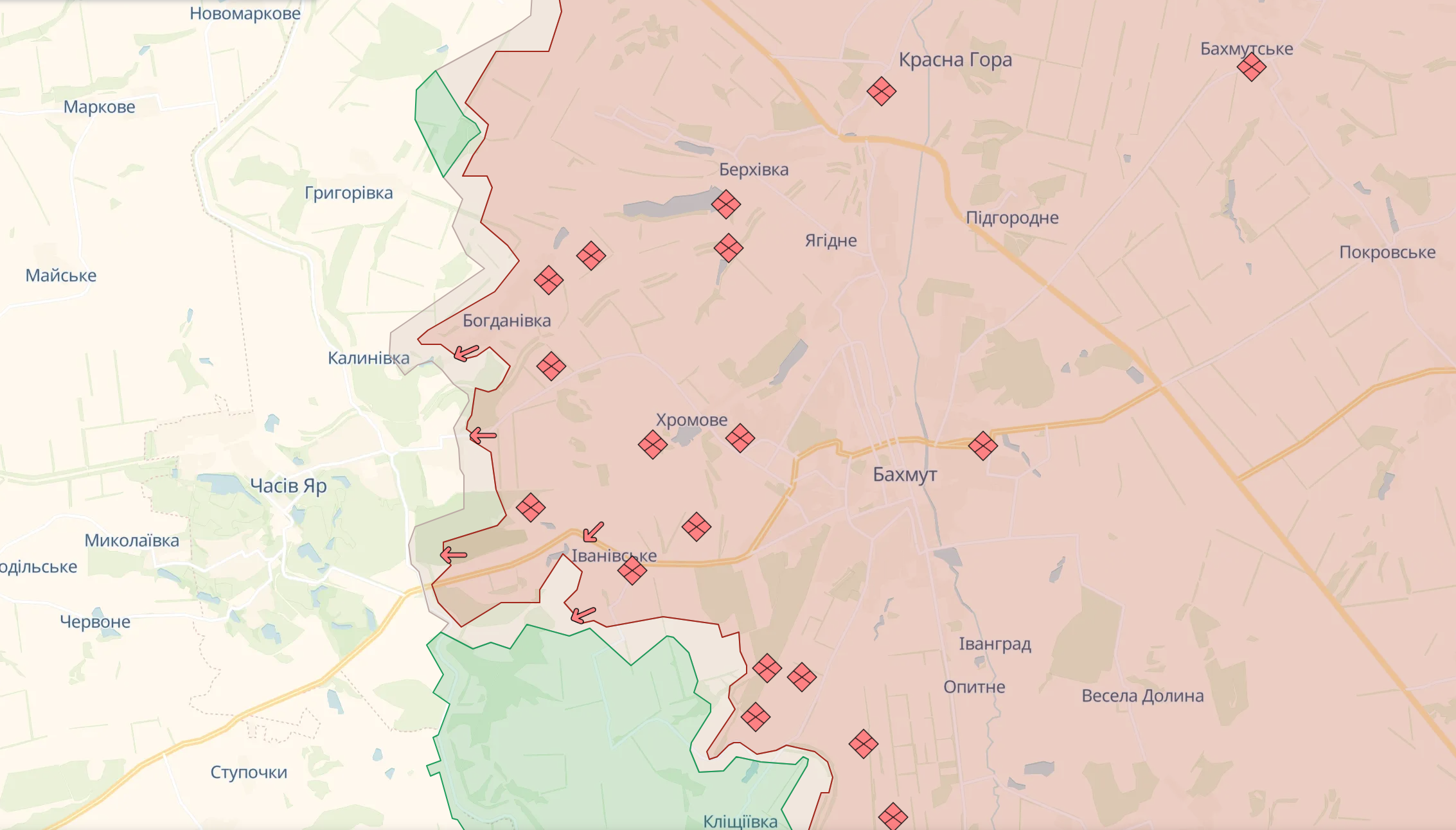 Росіяни просунулися біля Вовчанська і Калинівки (карти DeepState)